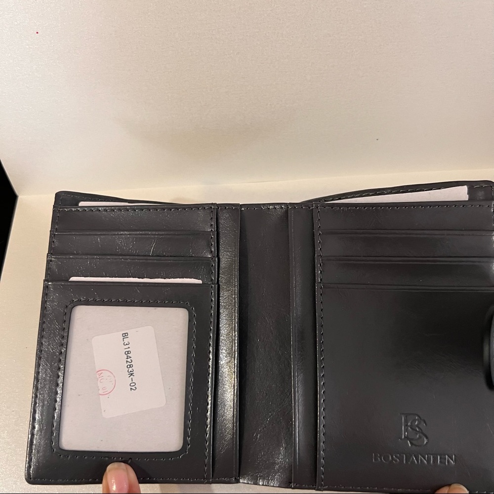 New Bostanten Leather Wallet Gray Removable Card Wallet - Picture 9 of 15